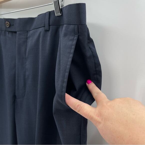 Ted Baker Wool “No Ordinary Joe” 2Pc. Suit Set Navy Blue 46 Long Waist 40 - Picture 12 of 16